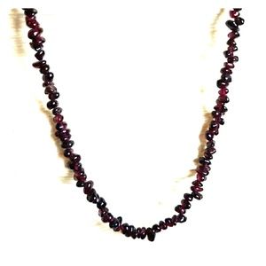 30inch Garnet strand necklace.